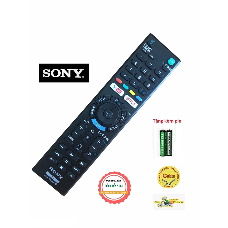 Điều khiển tivi Sony TX300P smart internet dùng tương thích với tất cả dòng tivi Smart