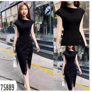 ĐẦM UMI ĐÍNH CƯỜM 2 MÀU XINH XẮN,HỌA TIẾT TRƠN NHƯNG KHÔNG KÉM PHẦN SANG TRỌNG THỜI TRANG MỚI KME
