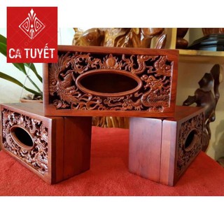 Hộp đựng giấy ăn  GỖ CAO CẤP VẦY SIZE 22CM