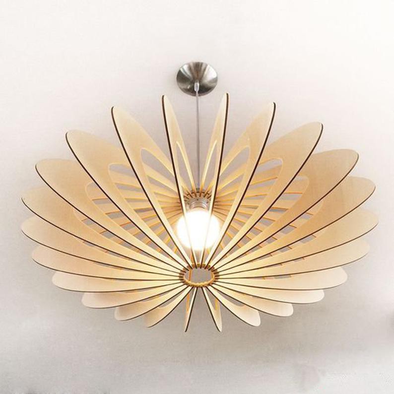 Đèn Gỗ DIY 056 treo trần kiểu dáng đặc biệt
