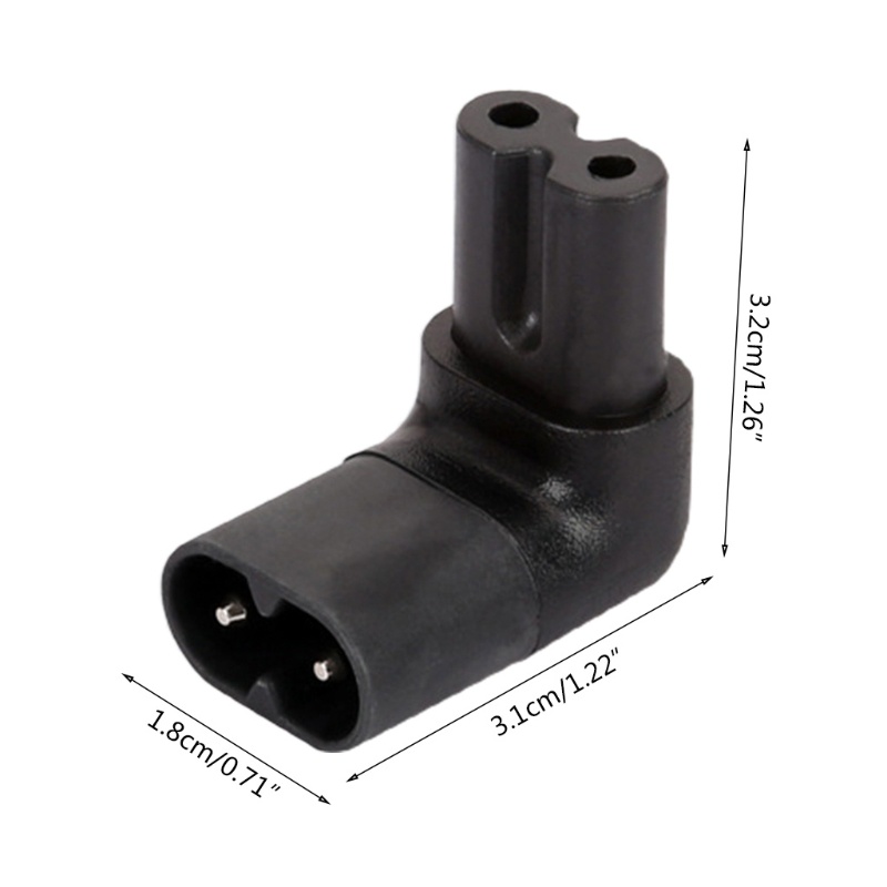 Pealike Hình 8 IEC320 C7 đến C8 90 Độ Lên Góc Xuống IEC C8 Đến C7 Bộ Chuyển Đổi Nguồn Điện AC