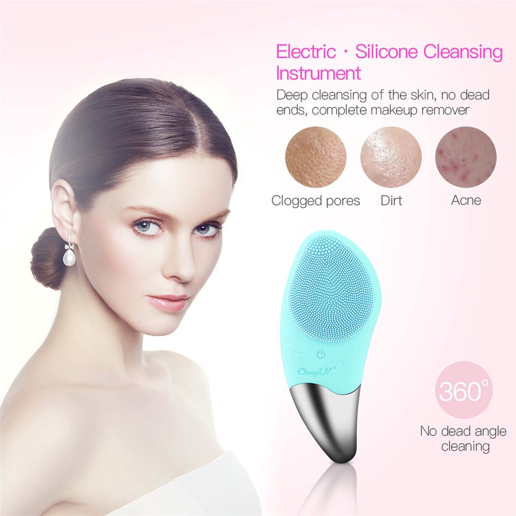 Ảnh Ckeyin Cọ Rửa Mặt Bằng Silicon Mềm Có Thể Sạc Lại 2