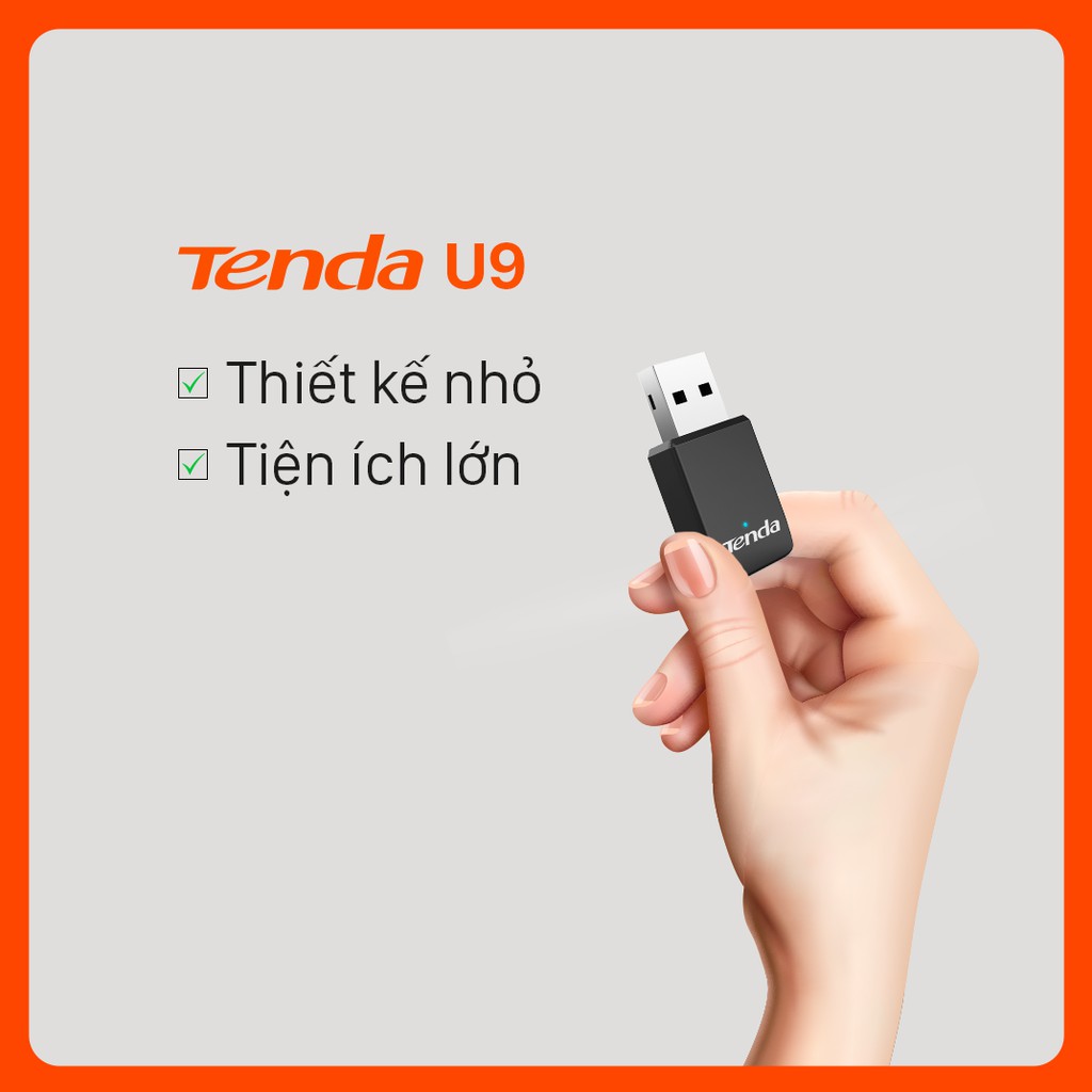 Ảnh Bộ Chuyển Đổi USB WiFi Tenda U9 Chuẩn AC Tốc Độ 650Mbps - Hàng Chính Hãng 4
