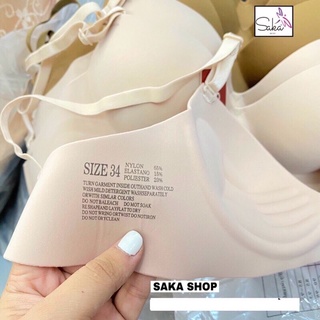 Áo ngực nâng có gọng nữ su thái in hình chiếc lá a01
