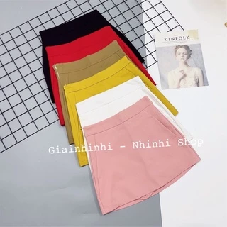 Chân váy dáng ÔM có lót quần túi 2 bên, Chất Umi cạp cao dáng ngắn CV253 - NhiNhi Shop