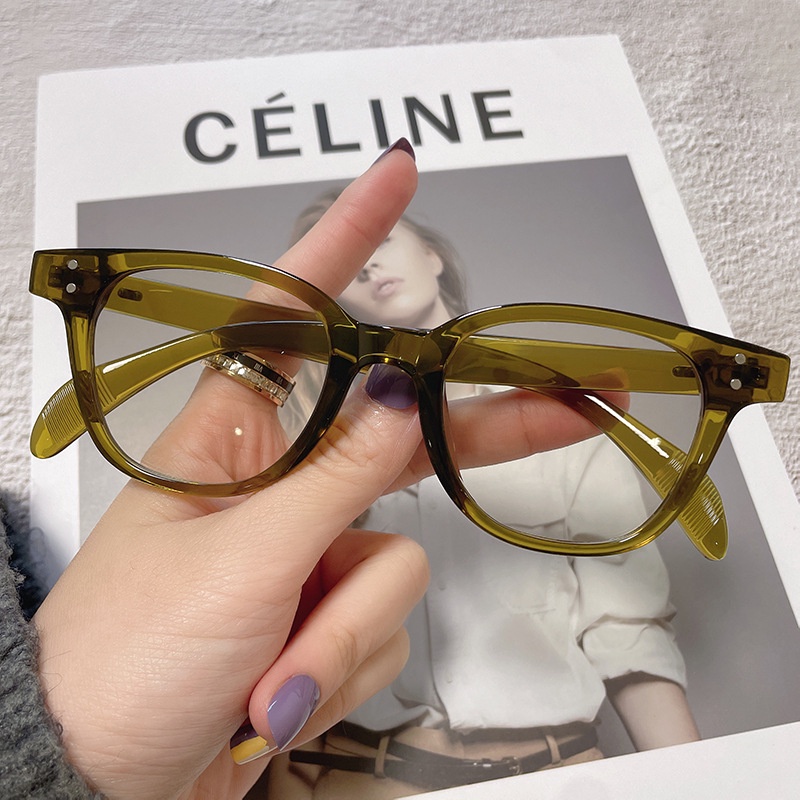Gọng kính cận nữ nam phong cách Ulzzang chống UV400 xinh xắn thời trang mẫu mới nhất 2022 thay được tròng cận đẹp 102