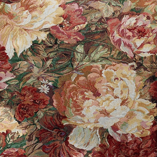 50x150cm Sợi Nhuộm Tranh Sơn Dầu Phong Cách Hoa Lớn Jacquard Polyester & Cotton Retro Vải Cho Túi Và Quần Áo TJ5762