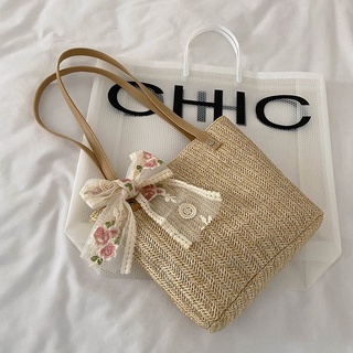 Túi Cói Đi Biển Du Lịch Nơ Hoa Hồng Phong Cách Vintage Hàn Quốc Mẫu Mới  K3T5-3 | Shopee Việt Nam