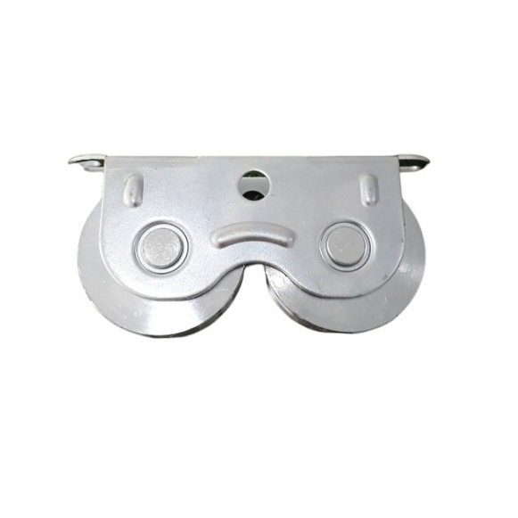 Bánh xe đôi cổng lùa UV80, bánh xe dùng được cho cả ray V và Ray U