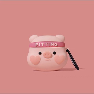 Vỏ Bảo Vệ Hộp Sạc Tai Nghe Airpods 1 2 3 Pro Bằng Silicon Chống Sốc Hình Heo Hồng Dễ Thương Kèm Móc Treo Tiện Dụng