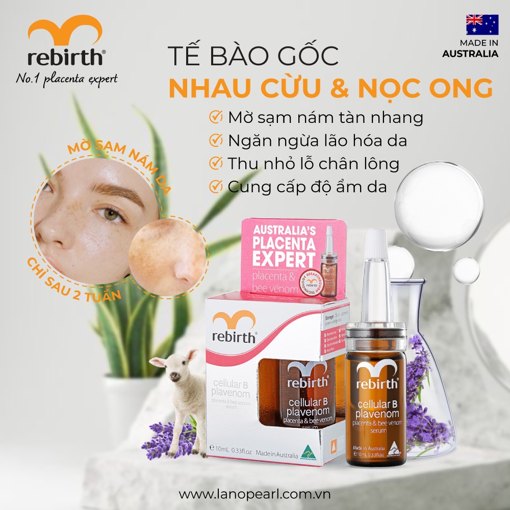 Ảnh Serum tế bào gốc Rebirth nhau thai cừu & nọc ong (10ml) 2