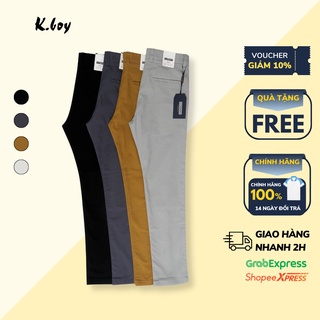 Quần kaki dài basic KboyShop, quần dài nam công sở from simlfit vừa vặn và trẻ trung ,co giãn, vải siêu mát - QDK01