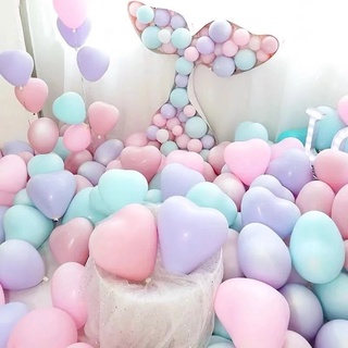 20 Bong bóng cao su hình trái tim nhiều màu trang trí tiệc