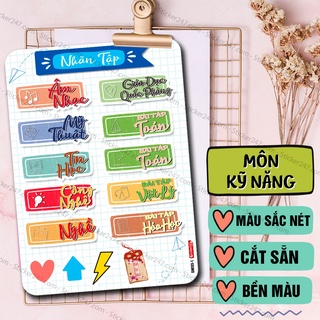 Nhãn vở Môn Học ???????????????????????????????????? Sticker Cute Trang Trí Nhãn Vở ...