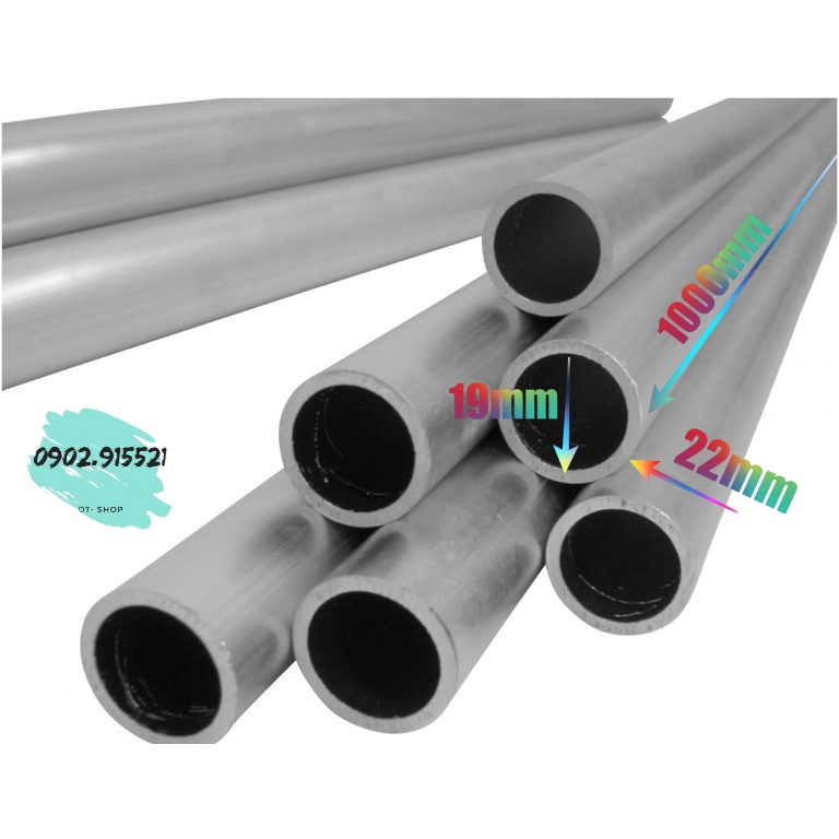 Cây Nhôm Rỗng,Cây Nhôm Lỗ Đường Kính 22mm,Đường Kính Trong 19mm Dài 1 ...