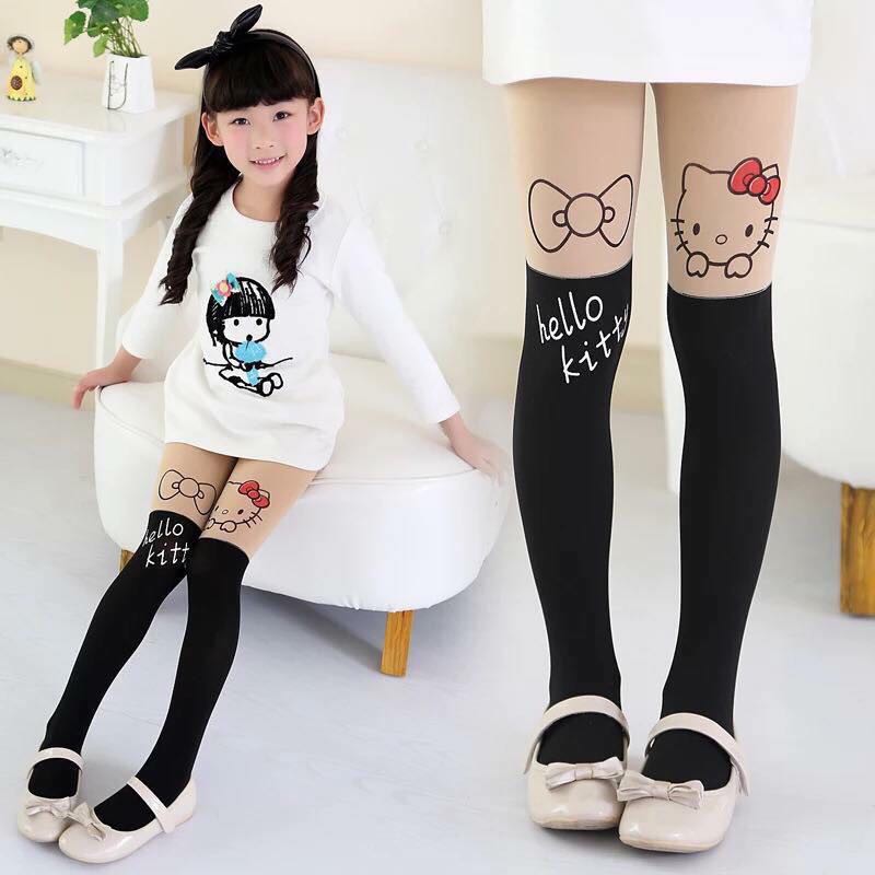 Quần tất giả bốt hình mèo kitty