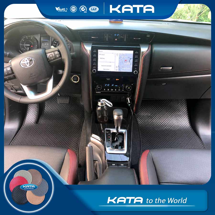 Thảm lót ô tô KATA cho xe Toyota Fortuner (2017 - 2025) - Khít với sàn, Chống trơn, Không mùi, Không ẩm mốc