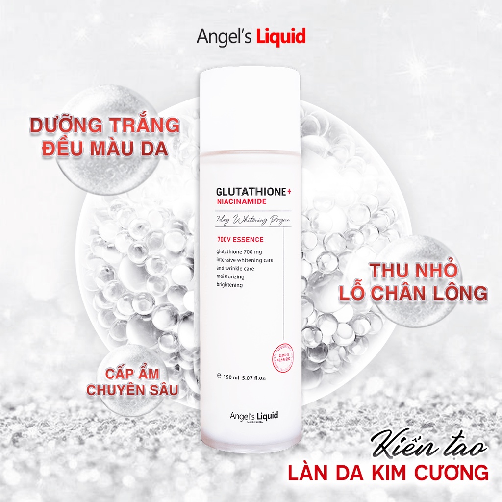 Mô tả Nước Thần Dưỡng Trắng Se Khít Lỗ Chân Lông Angel's Liquid Glutathione +Niacinamide 700 Essence 150ml - 3