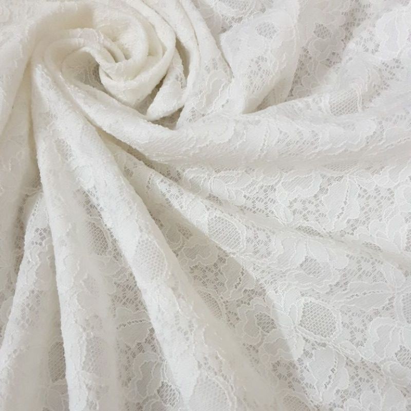 Vải ren trắng kem | Shopee Việt Nam