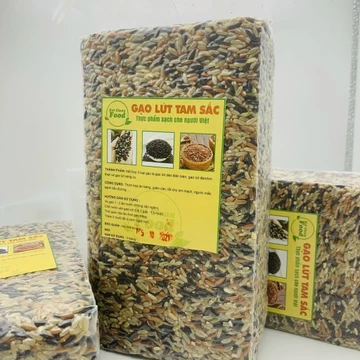 Gạo lứt tam sắc mix 3 loại gạo lứt đen/đỏ điện biên/séng cù ăn kiêng,giảm cân,healthy (1kg)