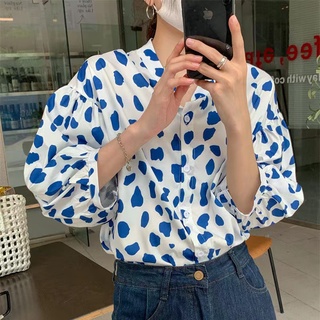 Hàng Mới Về Áo Sơ Mi Tay Phồng Dài Dáng Rộng Phong Cách Hàn Quốc Cho Nữ Hàng Có Sẵn