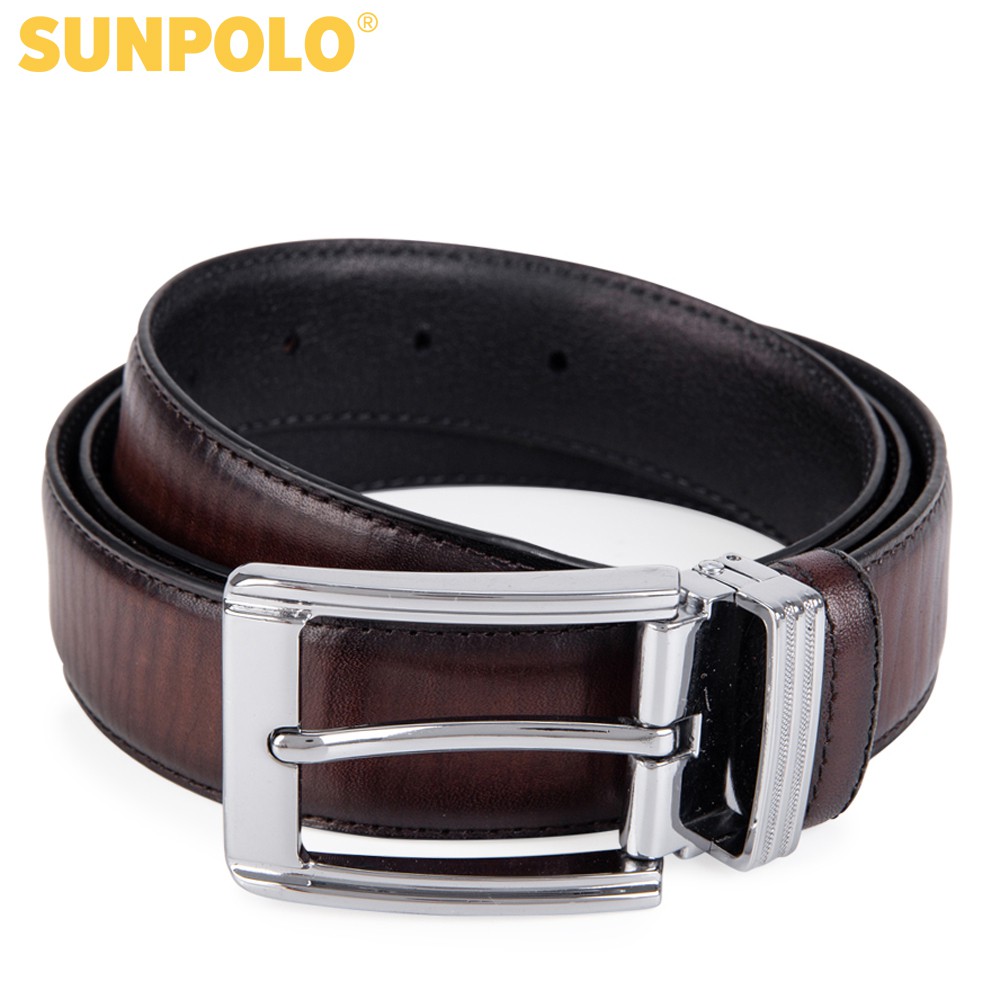 Ảnh Dây Nịt Nam Da Bò Khóa Kim Cao Cấp SUNPOLO - BSMK36 2