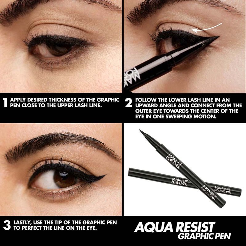 Mô tả Bút Kẻ Mắt Nước Tạo Hình Nghệ Thuật Aqua Resist Graphic Pen Make up For Ever - 2