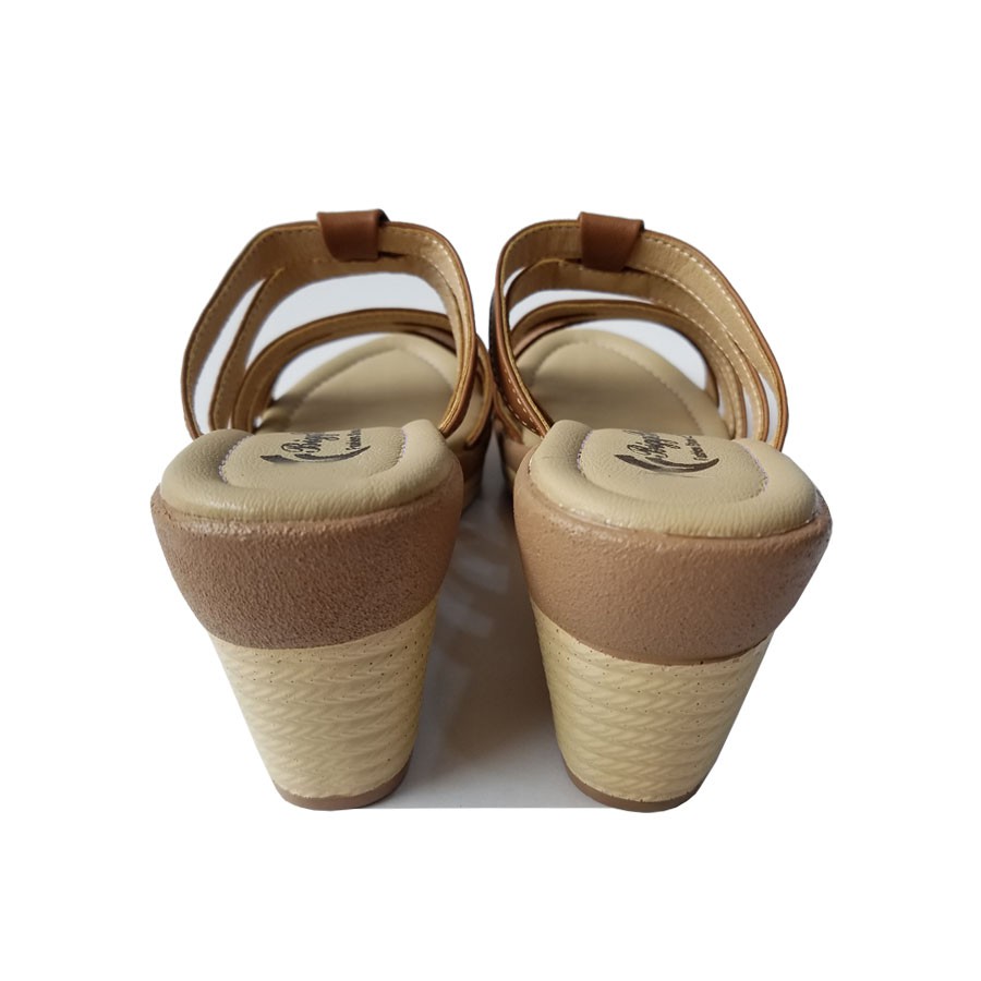 Dép đế xuồng nữ da bò BIGGBEN cao 7 cm HKD369