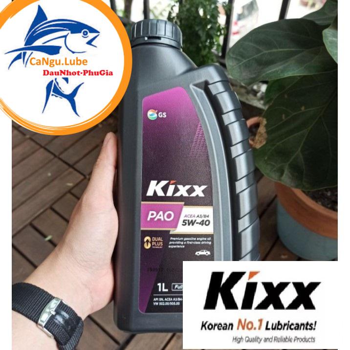 [Chính hãng] Dầu nhớt Kixx PAO 5W40 dùng cho ô tô và xe tay ga chai 1L .
