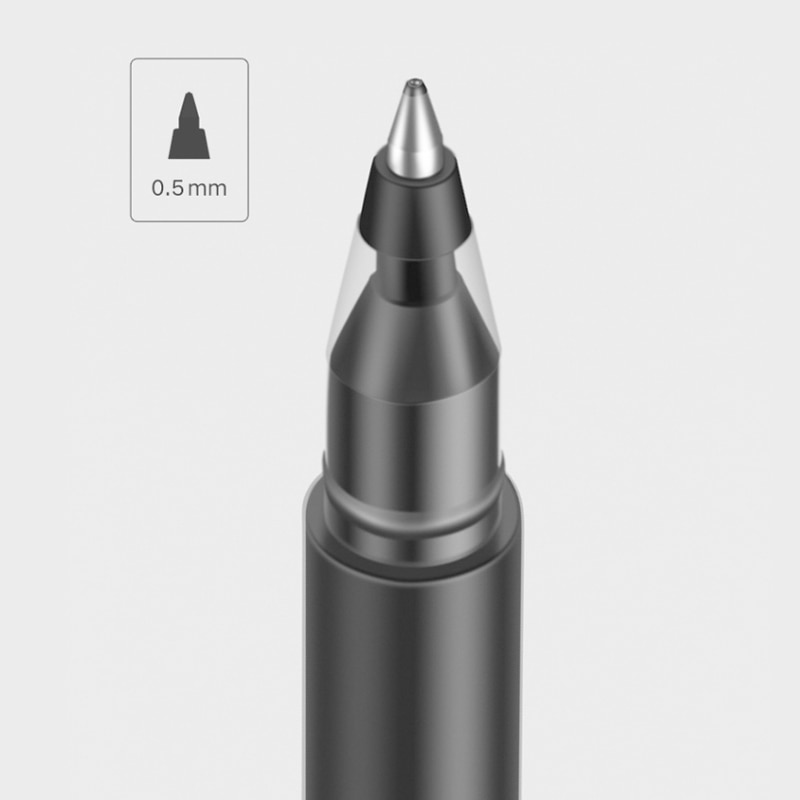 10 Chiếc Xiaomi Bút Bi Gel 0.5mm, Mực Đen/Đỏ, Ruột Thụy Sĩ, Viết Mịn, Siêu Bền