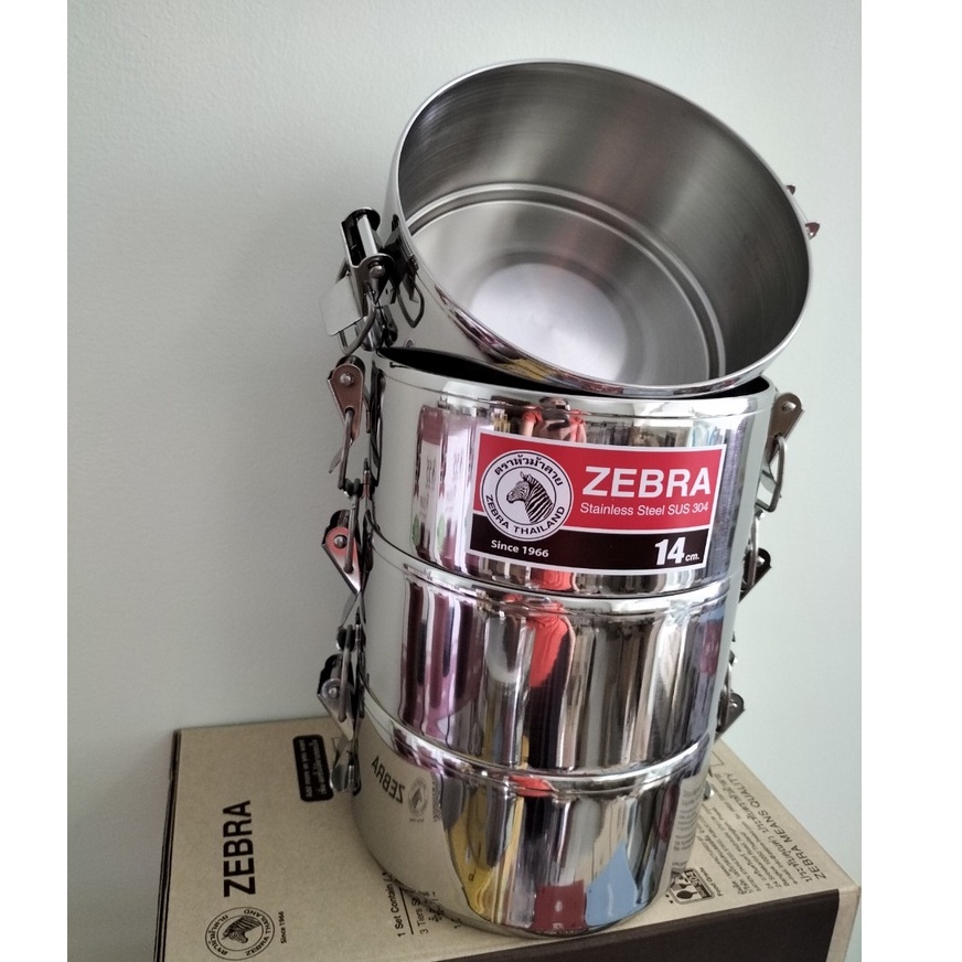 Camen Inox Zebra 14cmx4 Ngăn Có Khóa Gài, Ngăn Rời, Inox 304 Thái Lan ...