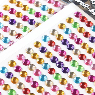 Bảng Sticker đá dán hình tròn 6mm nhiều màu