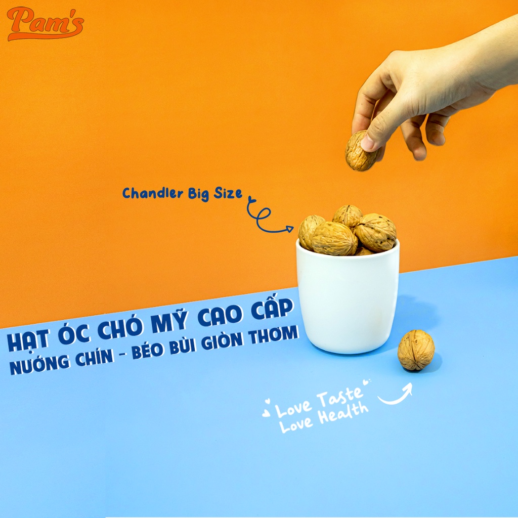Hạt Óc Chó Chandler Nhập Khẩu Mỹ Pams 500g/túi Zip - Nhân Dày Cơm Dễ Tách, Tặng Kèm Khui Hạt