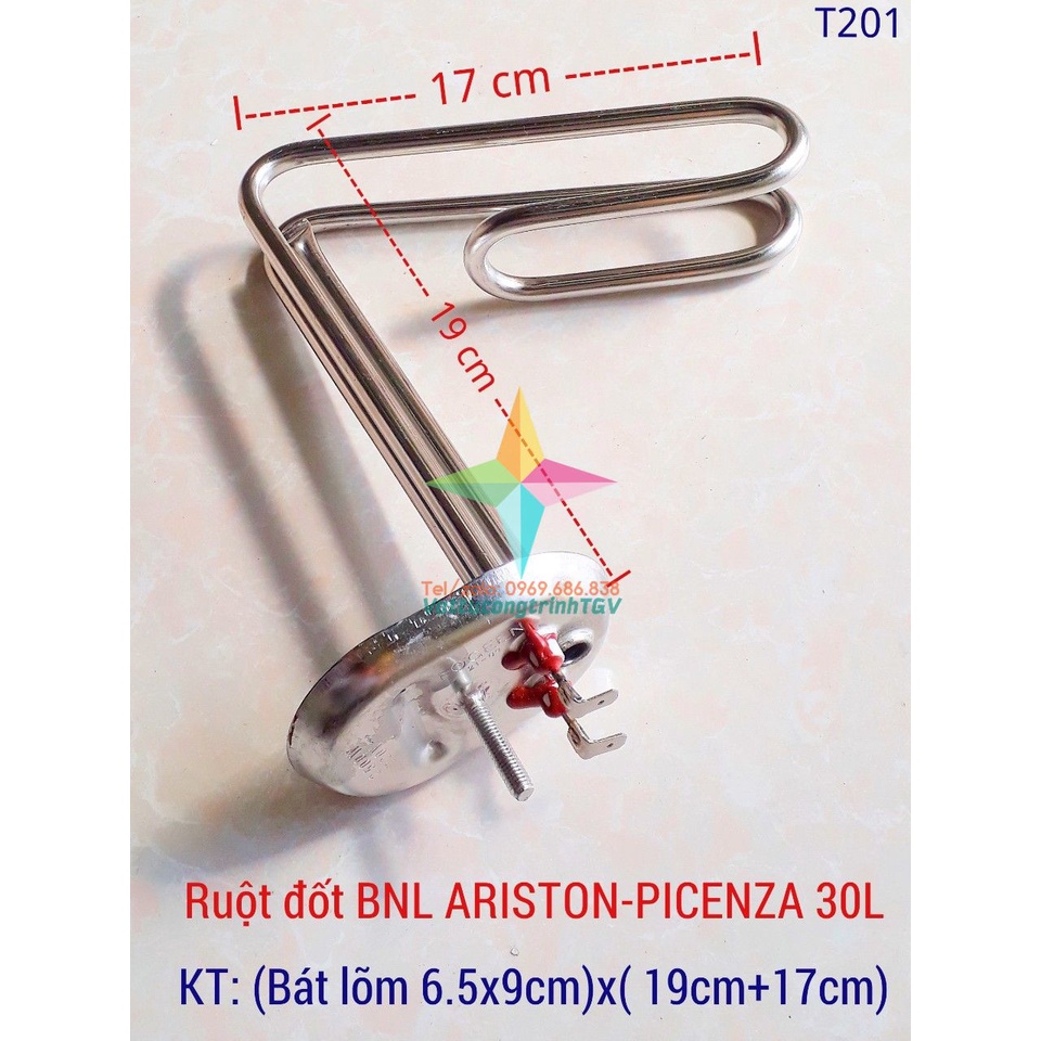 Ruôt đốt INOX đa năng cho bình Nóng Lạnh ARISTON, PICENZA loại 30L bát ...