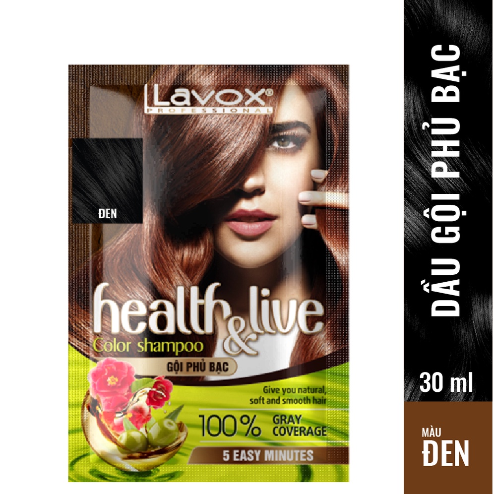 [Mã BMLTB35 giảm đến 35K đơn 99K] Combo 10 Gói Gội Phủ Bạc Siêu Dưỡng Health&Live Lavox