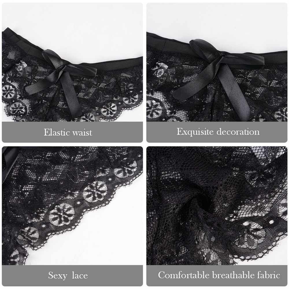 Quần lót lọt khe nữ nơ sau mông, Quần sịp nữ ren cao cấp sexy QL03 [95's House]