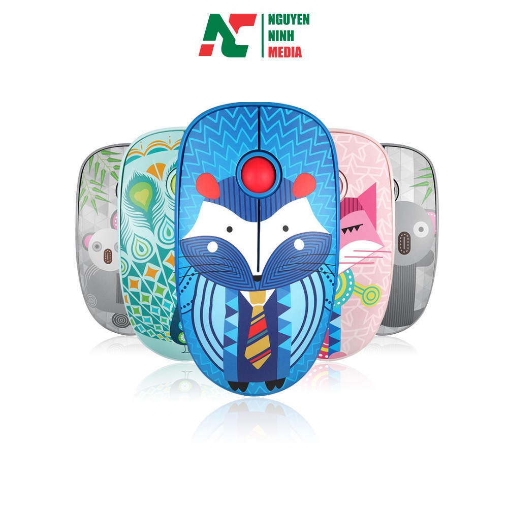 (Hàng Chính Hãng) Chuột Không Dây Họa Tiết Kute Forter V8 Slient Mouse ...