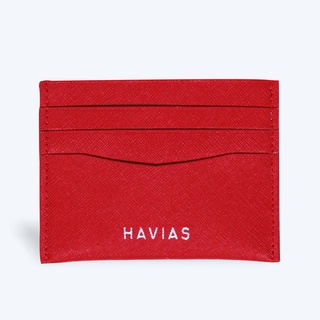 Ví Đựng Thẻ HAVIAS Da Bò thật Saffiano Ý siêu nhỏ gọn PIE