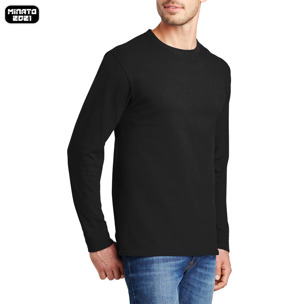 Áo Thun Tay Dài Nam Nữ Unisex Trơn Form Vừa Fit