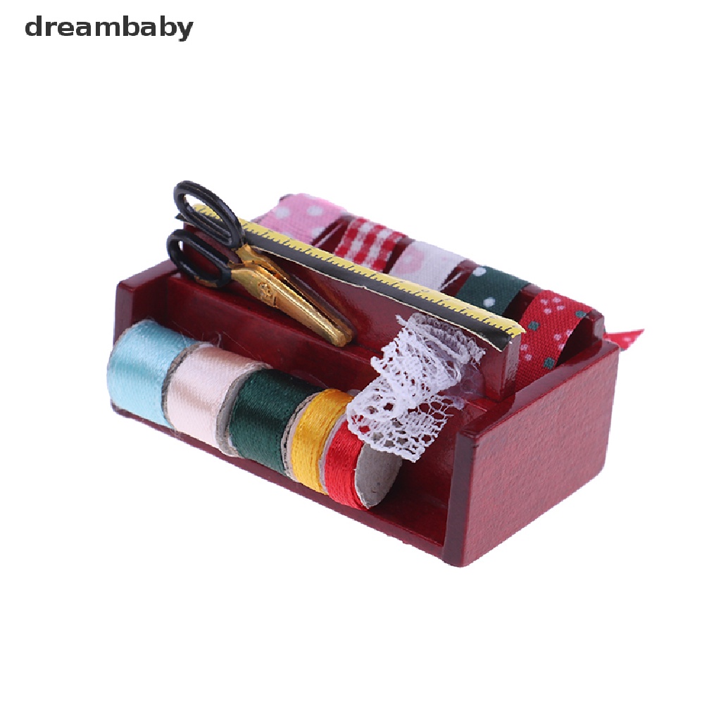 [dreambaby] Kệ Để Kéo Vải May Trang Trí Nhà Búp Bê Tỉ Lệ 1: 12
