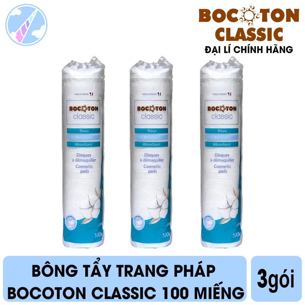 Bông Tẩy Trang Pháp Bocoton Classic 100 Miếng/Gói