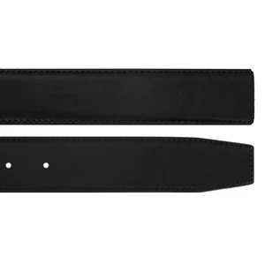 Dây thắt lưng GOAT nam 3.5cm dây PU bấm lỗ đen-nâu