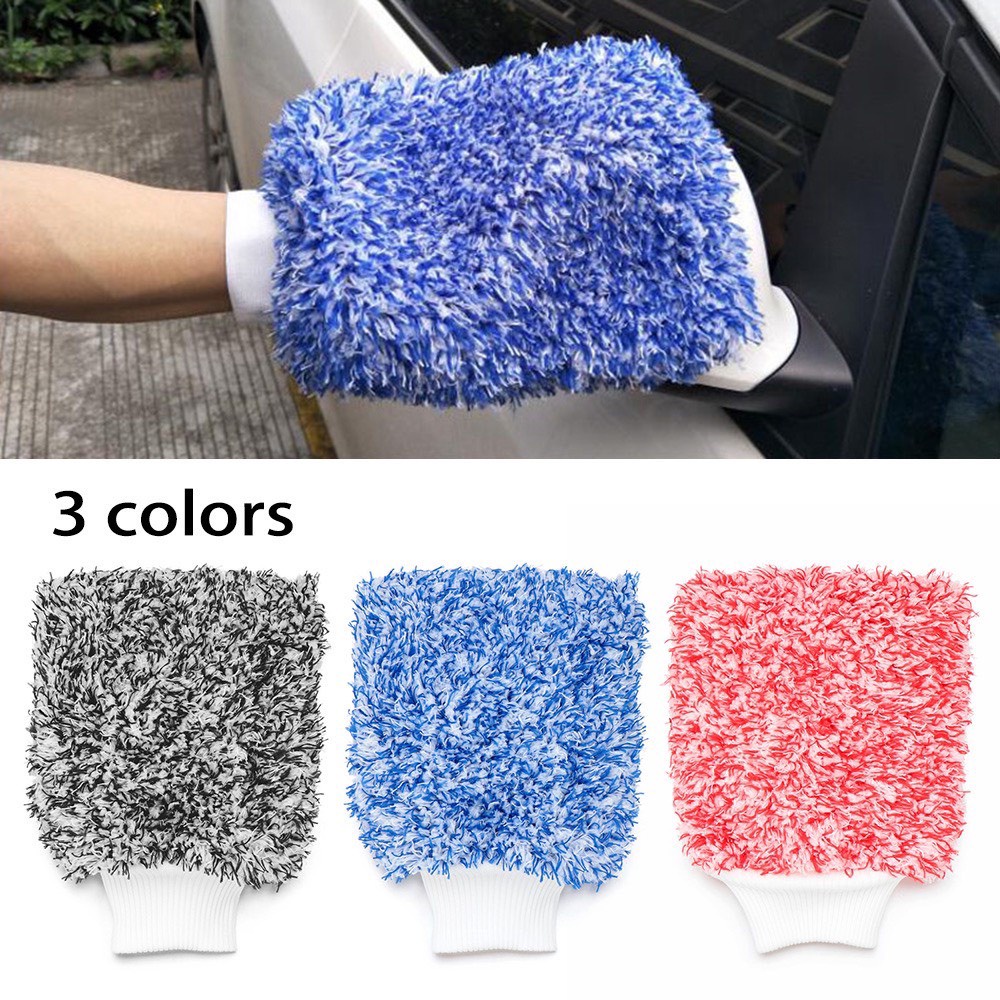 Găng Tay , Bao Tay Rửa Xe Sợi Microfiber Mềm Mịn Thắm Hút Tốt