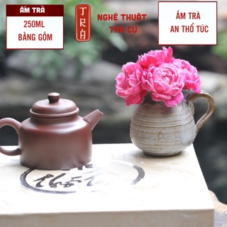 Ấm trà An Thổ Túc gốm Việt 180ml dùng được các loại trà, hộp biếu đẹp