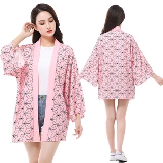 Áo Khoác kimono Hóa Trang Nhân Vật kamado Tanjiro Nezuko Trong Phim Demon Slayer