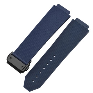 19mm*25mm Watch Bracelet Folding Buckle Silicone Rubber Watch Strap Watch Accessories Watch Band Chain