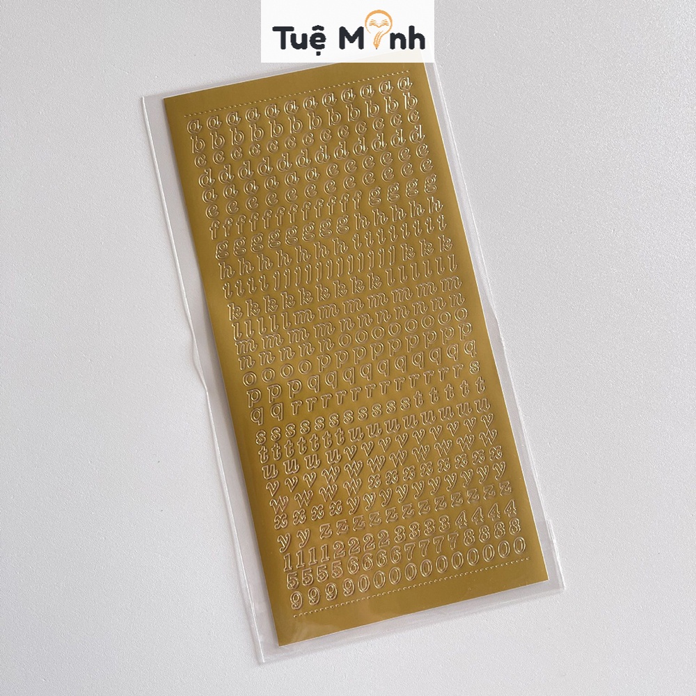 Sticker chữ ánh bạc cổ điển font chữ viết tay STI57 nhãn dãn ký hiệu ...