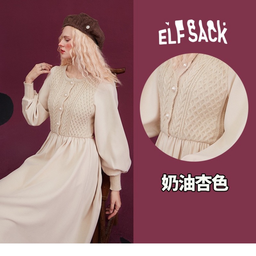 Váy len pha dạ-Váy thời trang cao cấp hàng Quảng Châu-Có ảnh thật và clip chất liệu