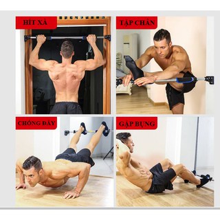 Xà Đơn Treo Tường Gắn Cửa 2021 Chống Xoay Có Giọt Nước Chỉnh Cân Bằng Đại Nam Sport + Găng Tay