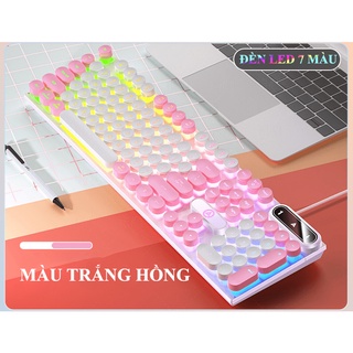 Bàn phím giả cơ gaming YINDIAO K600 Nút tròn, Led đa màu, Keycaps cực đẹp - Phụ Kiện Nhất Tín